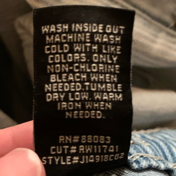 REWASH DISTRESSED SOLID/STRIPE SHORTS SIZE 27 - Picture 9 of 9